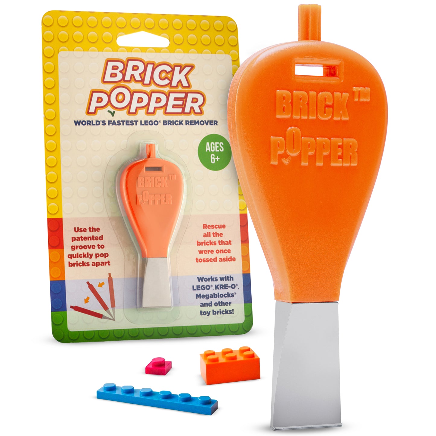 Orange LEGO Brick Popper Tool