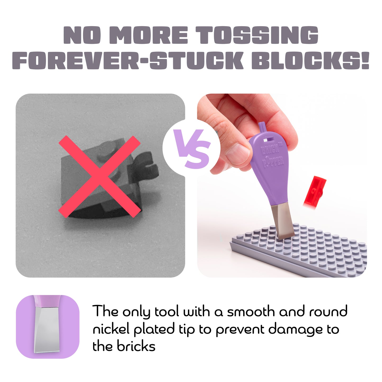 Purple LEGO Brick Popper Tool