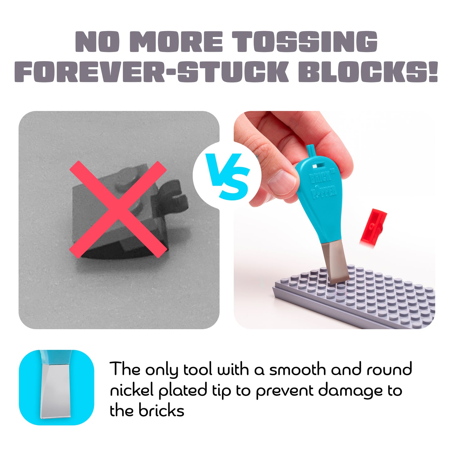 Light Blue LEGO Brick Popper Tool
