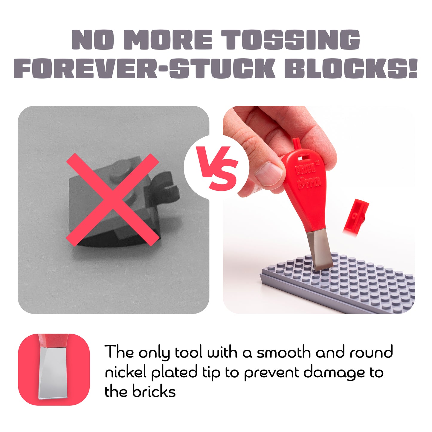 Red LEGO Brick Popper Tool