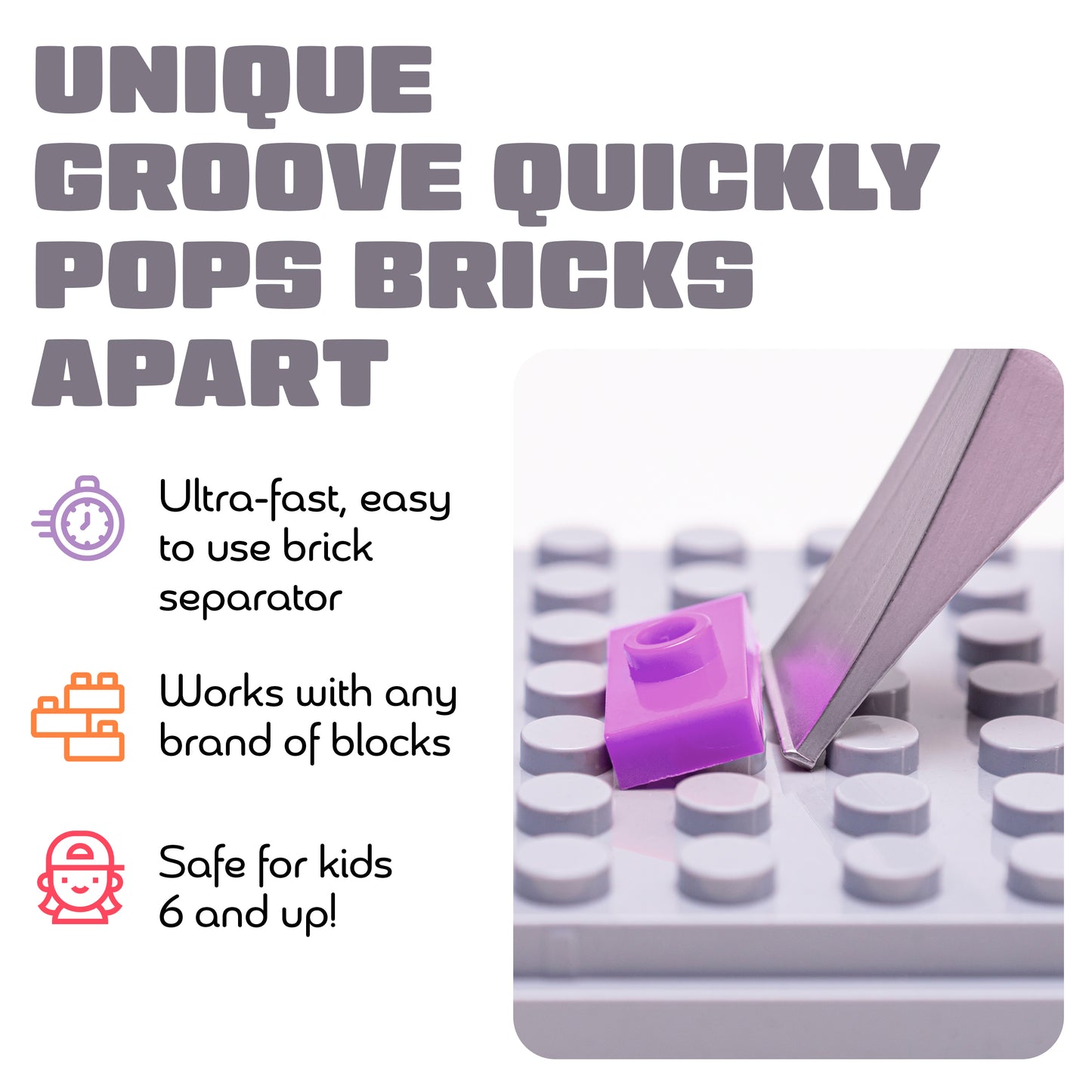 Purple LEGO Brick Popper Tool