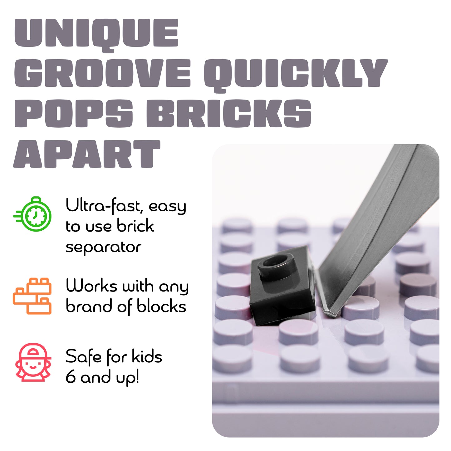 Black LEGO Brick Popper Tool
