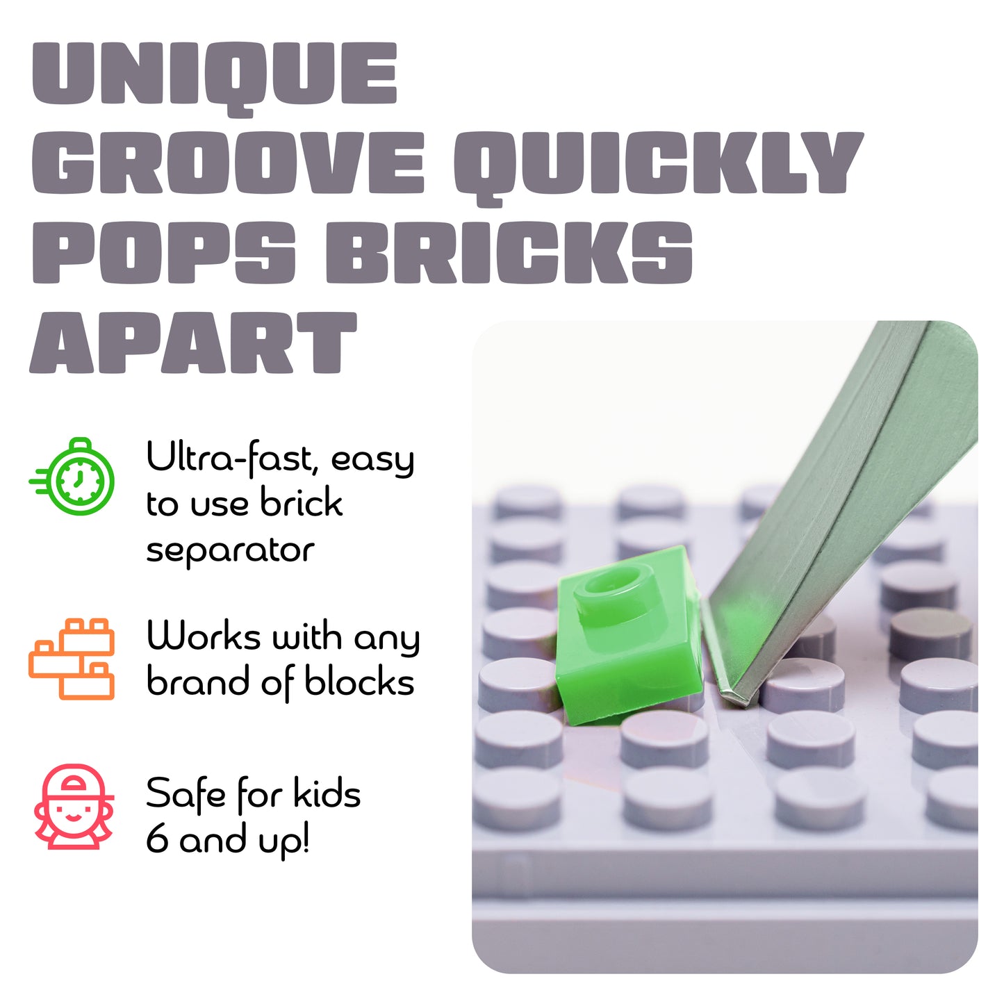 Lime Green LEGO Brick Popper Tool