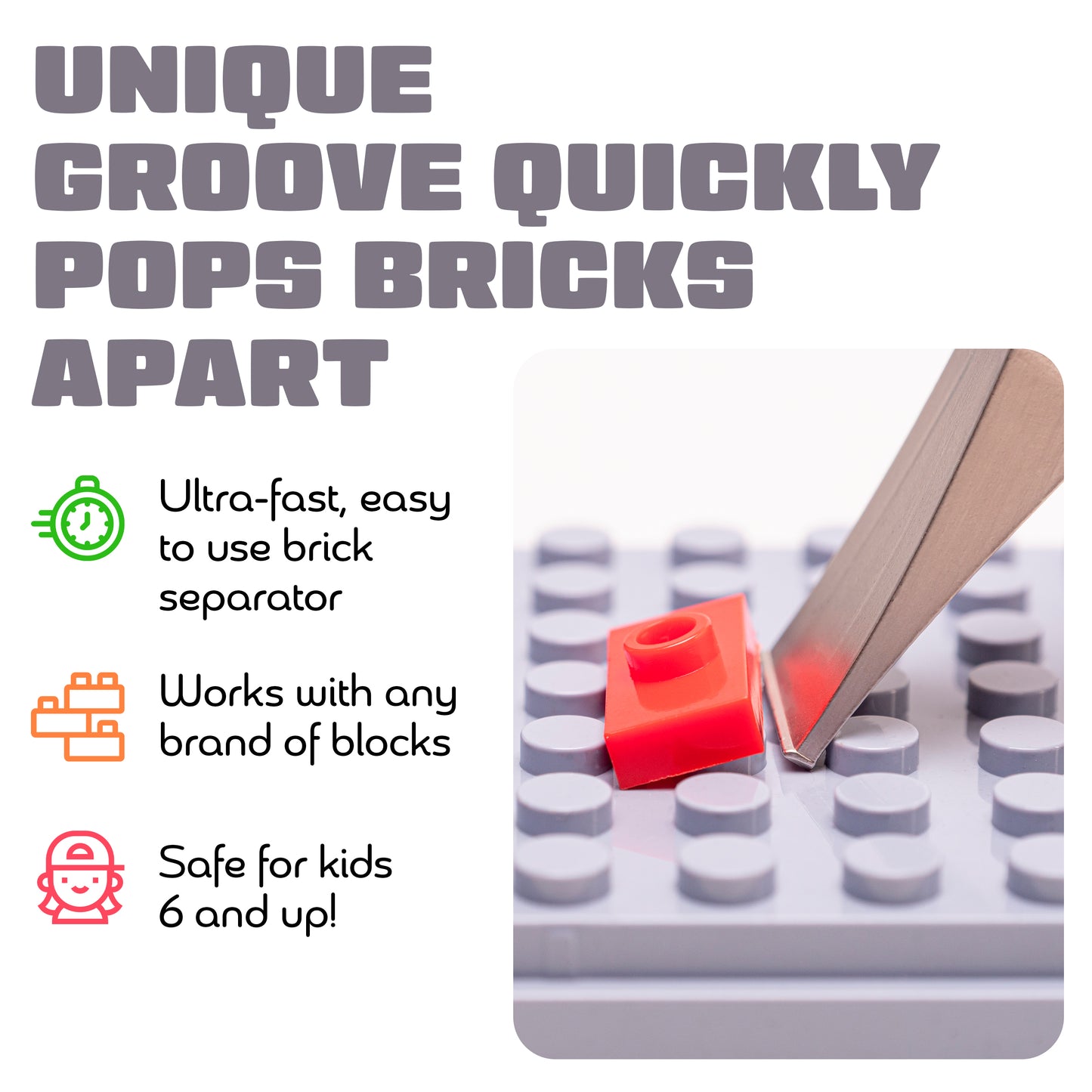 Red LEGO Brick Popper Tool