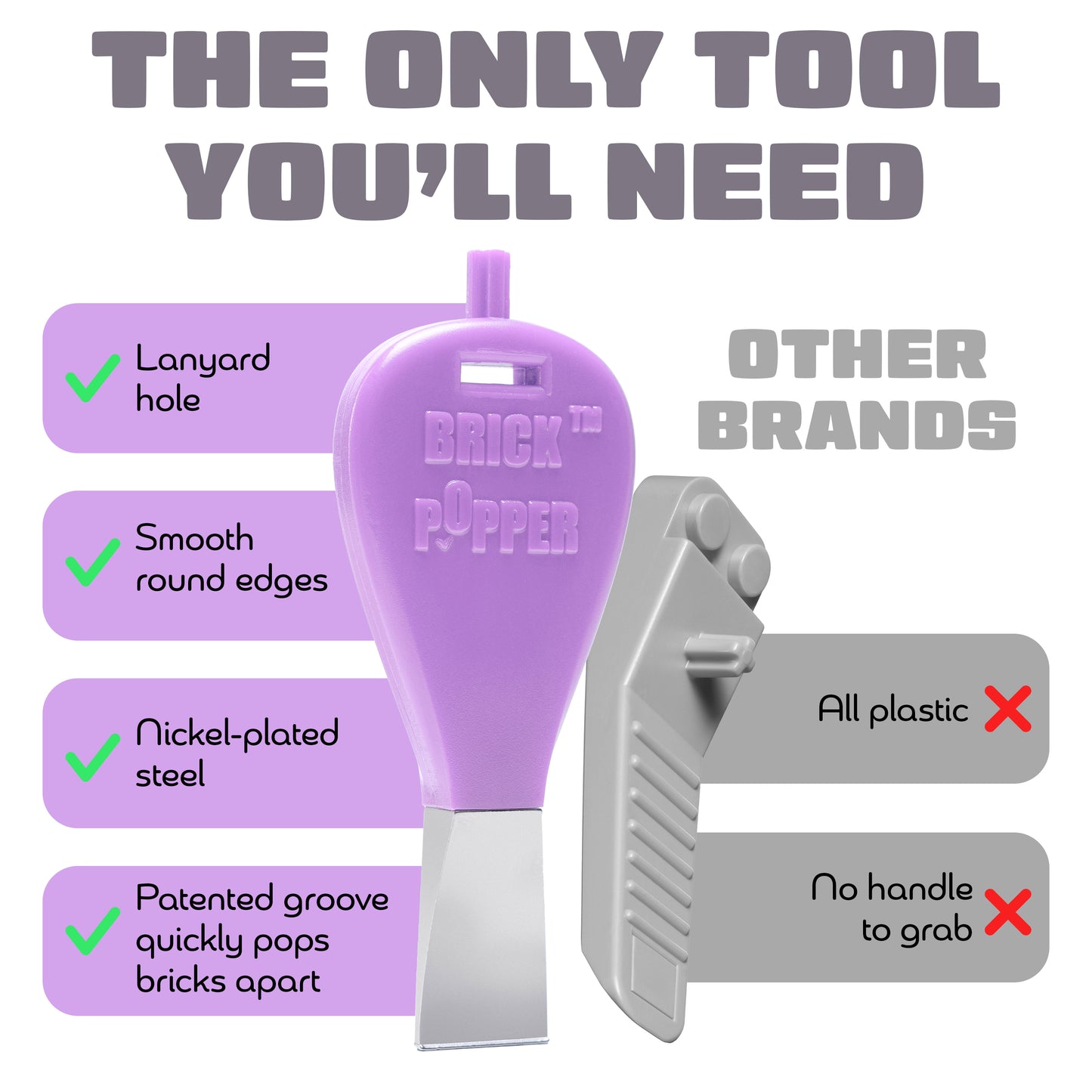 Purple LEGO Brick Popper Tool