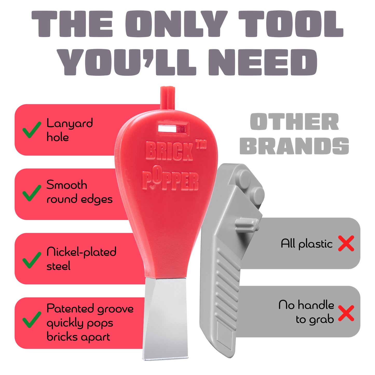 Red LEGO Brick Popper Tool
