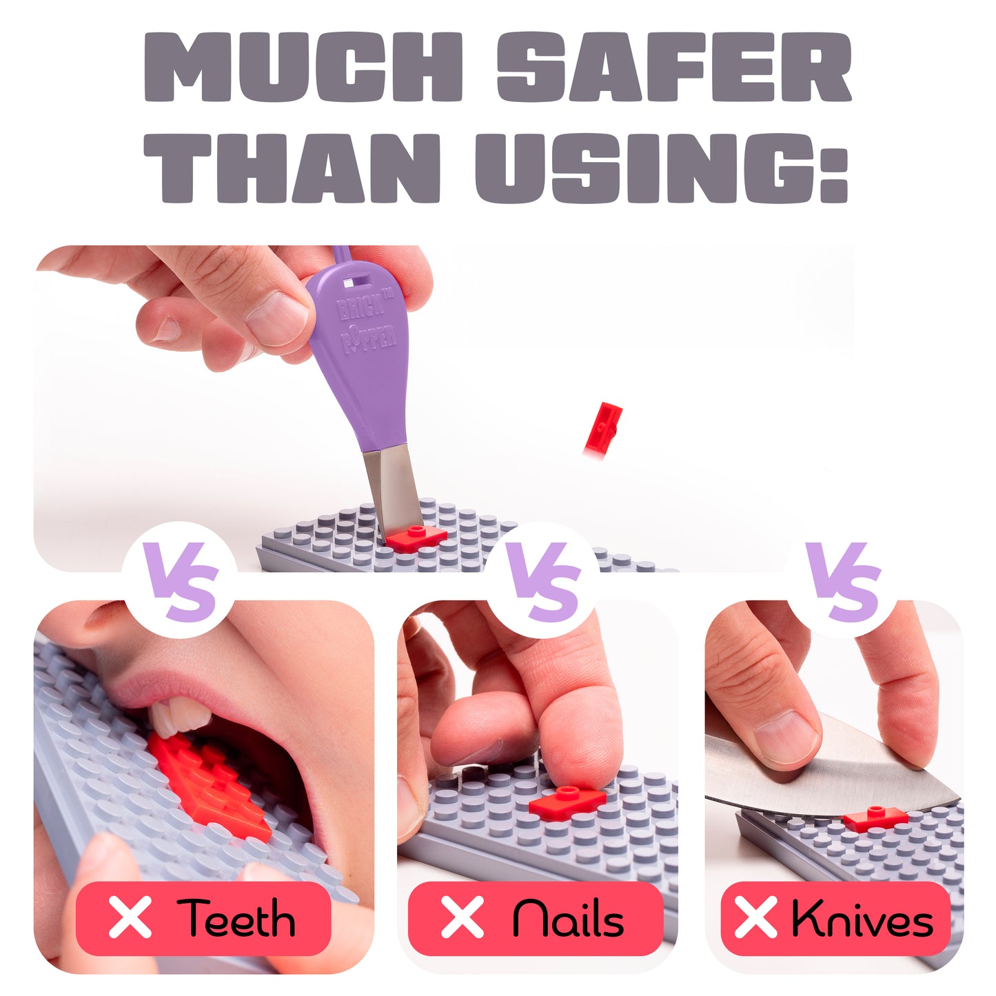 Purple LEGO Brick Popper Tool