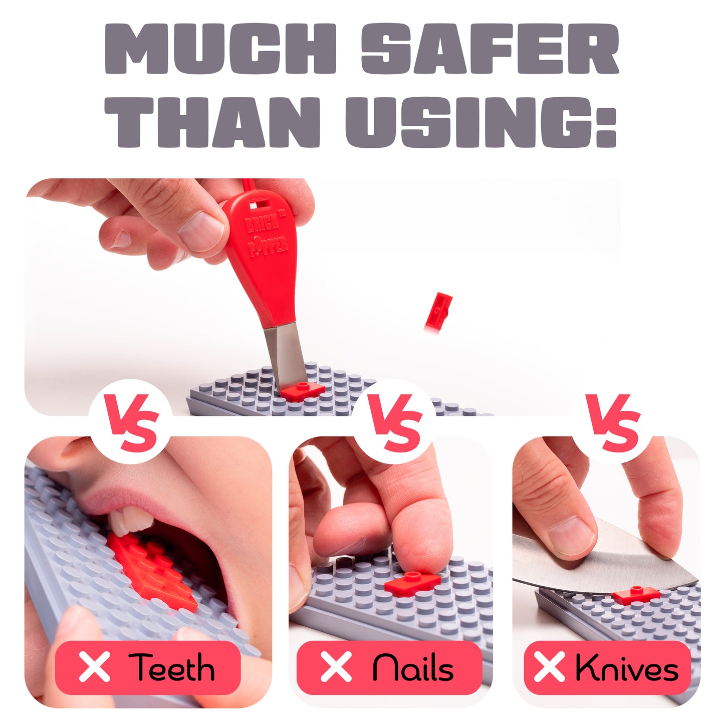 Red LEGO Brick Popper Tool