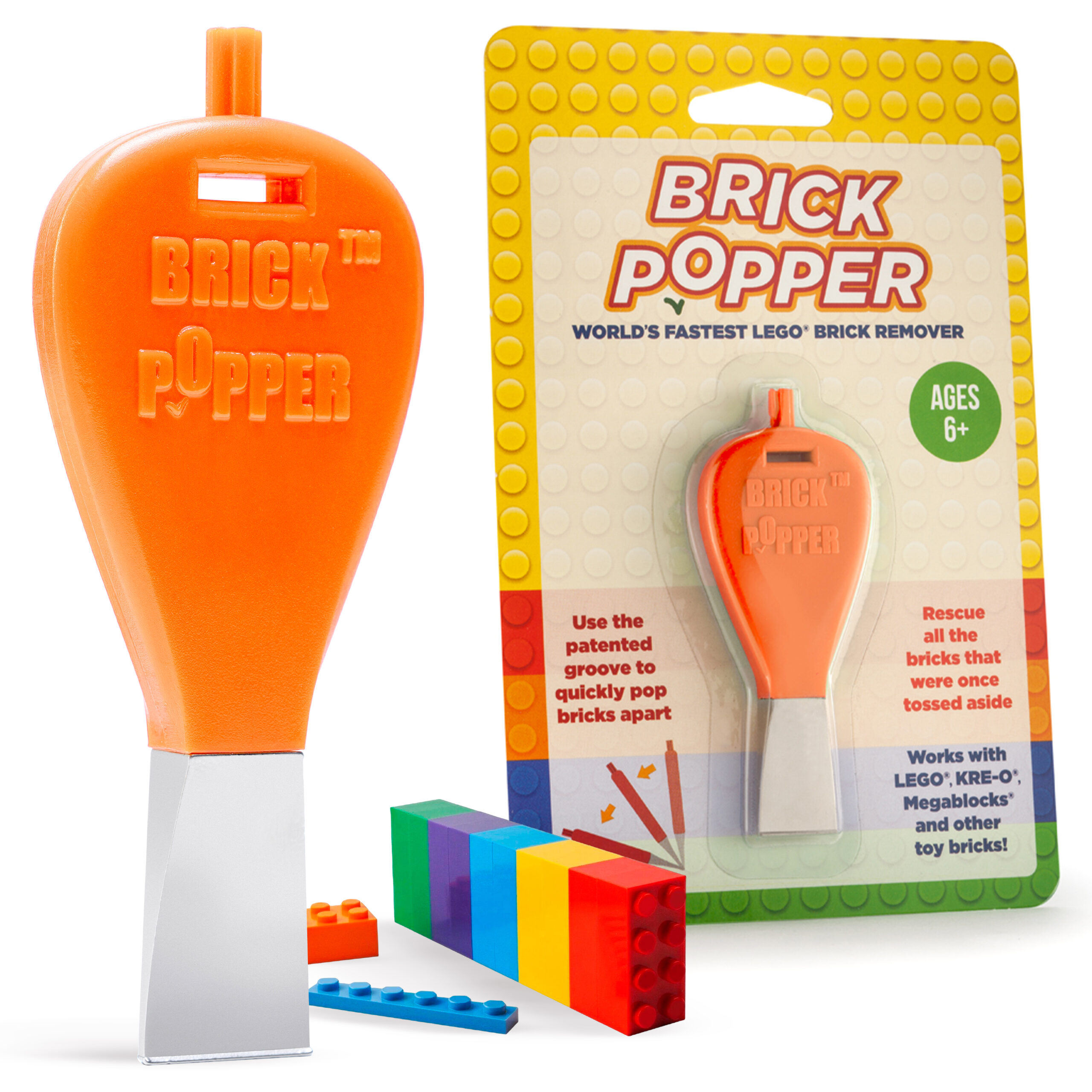 Orange LEGO Brick Popper Tool